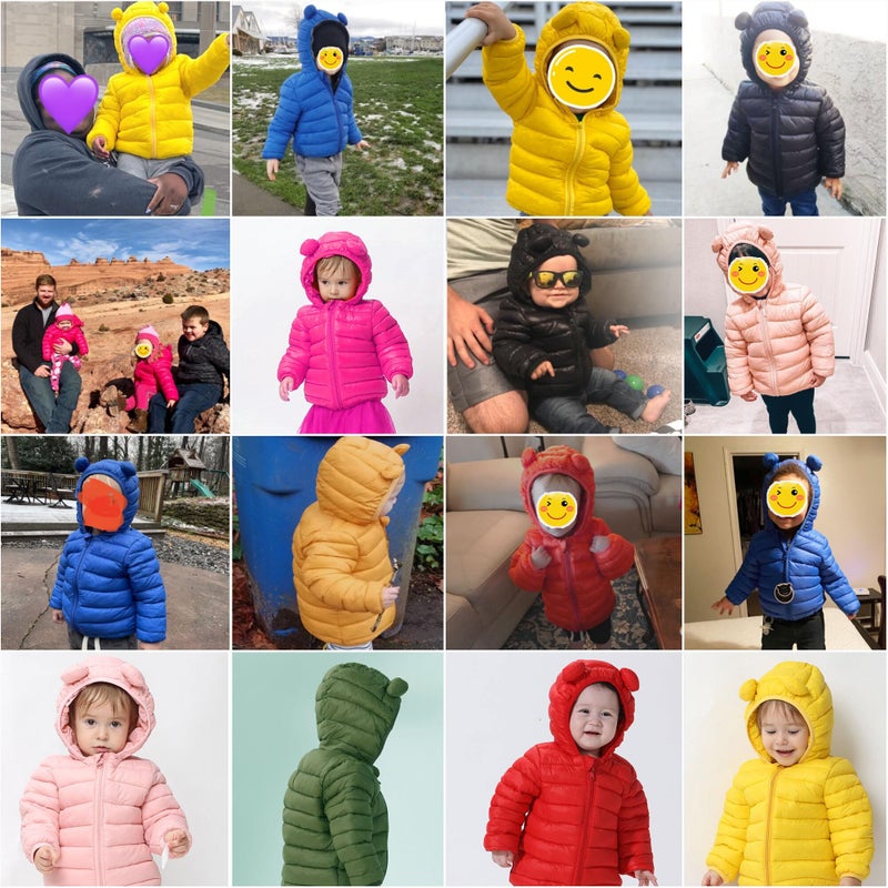 CECORC Winter Coats for Kids with Hoods Light Puffer Jacket for Girls, Boys | Baby, Infants, Toddlers, 2T,Lightblue - Image 3